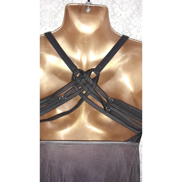 NIP Sz S Sheer Mesh Tankini 2 Piece Casoda Purple Ombre Swim Suit - Picture 2 of 6